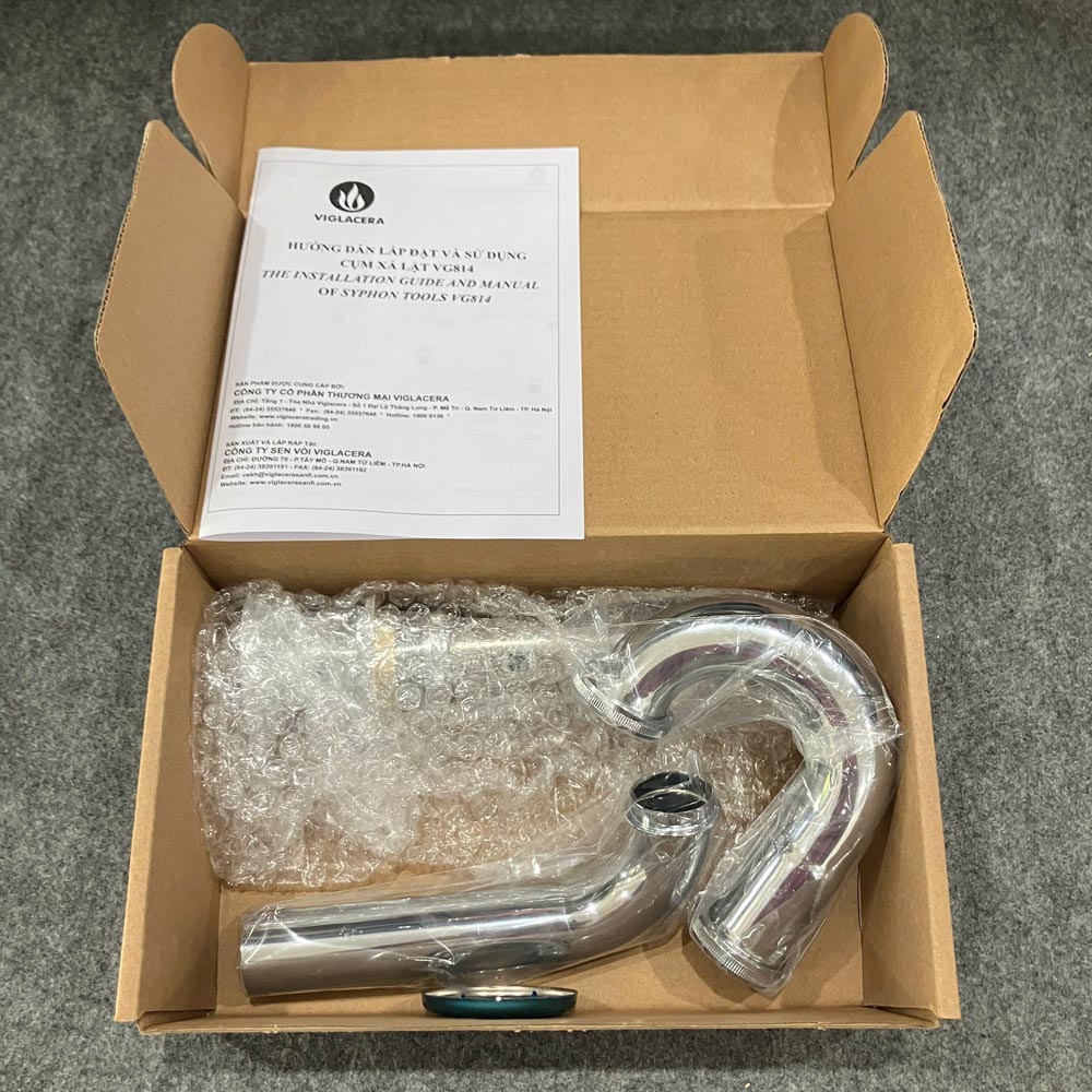 Bộ Xả Lật + Ống Thải Chữ P Viglacera VG814 - 6