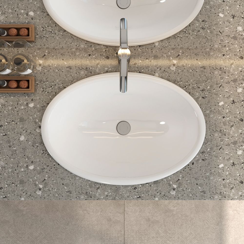 Chậu lavabo dương vành Viglacera CD21 CD21 - 6