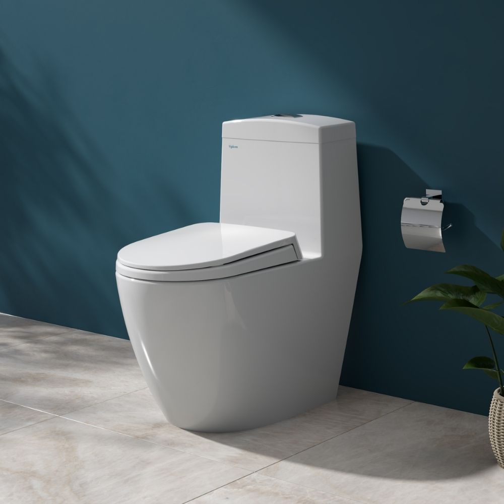 Bồn cầu 1 khối Viglacera V199 nắp êm (+ vòi xịt VG826 & van VG853) V199 - 3