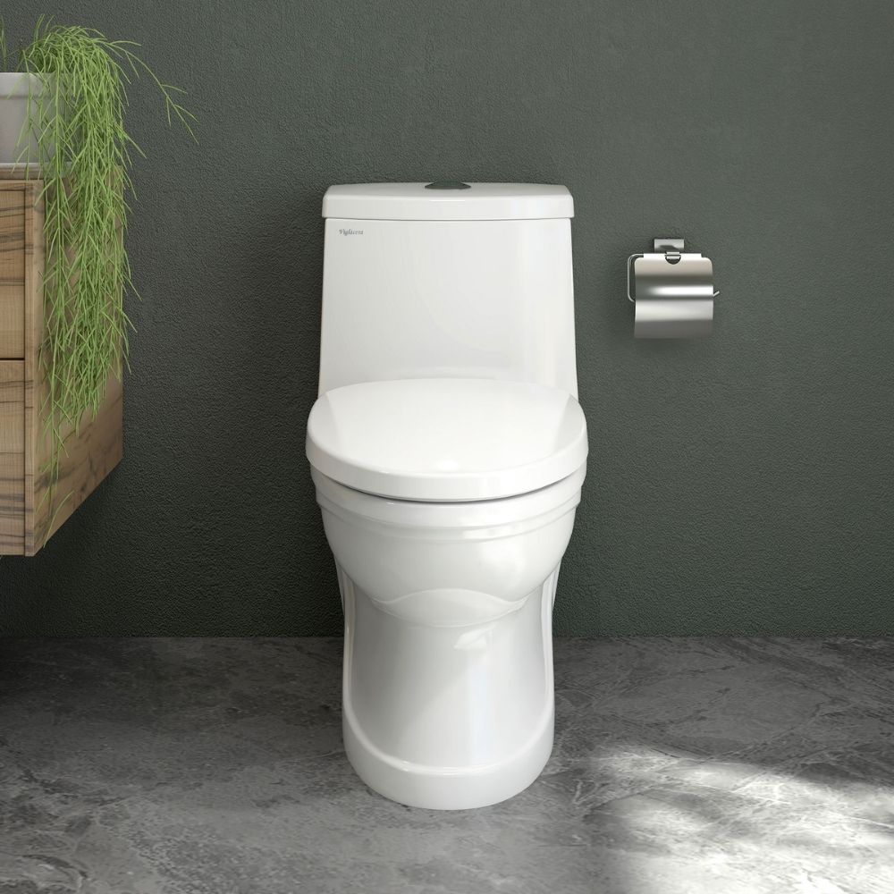 Bồn cầu 1 khối Viglacera V39M nắp êm xả xoáy (+ vòi xịt VG826) V39M - 4