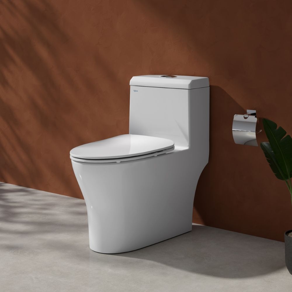 Bồn cầu 1 khối Viglacera V45M nắp êm xả xoáy (+ vòi xịt VG826 & van VG853) V45M - 3