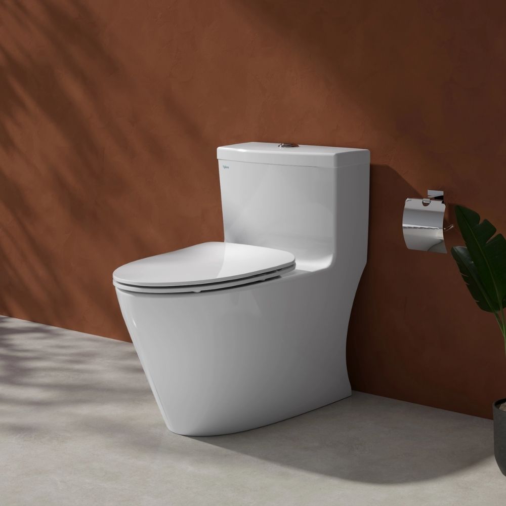 Bồn cầu 1 khối Viglacera V62 nắp êm (+ vòi xịt VG826 & van VG853) V62 - 3