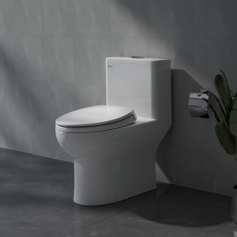 Bồn cầu 1 khối Viglacera V64 nắp êm (+ vòi xịt VG826 & van VG853) V64 - 3