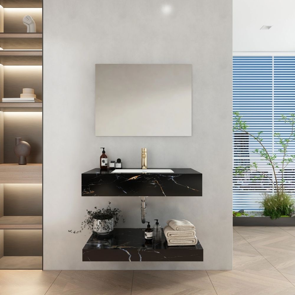 Chậu lavabo âm bàn đá 2 tầng Viglacera VI12-9GP01 VI12-9GP01 - 4