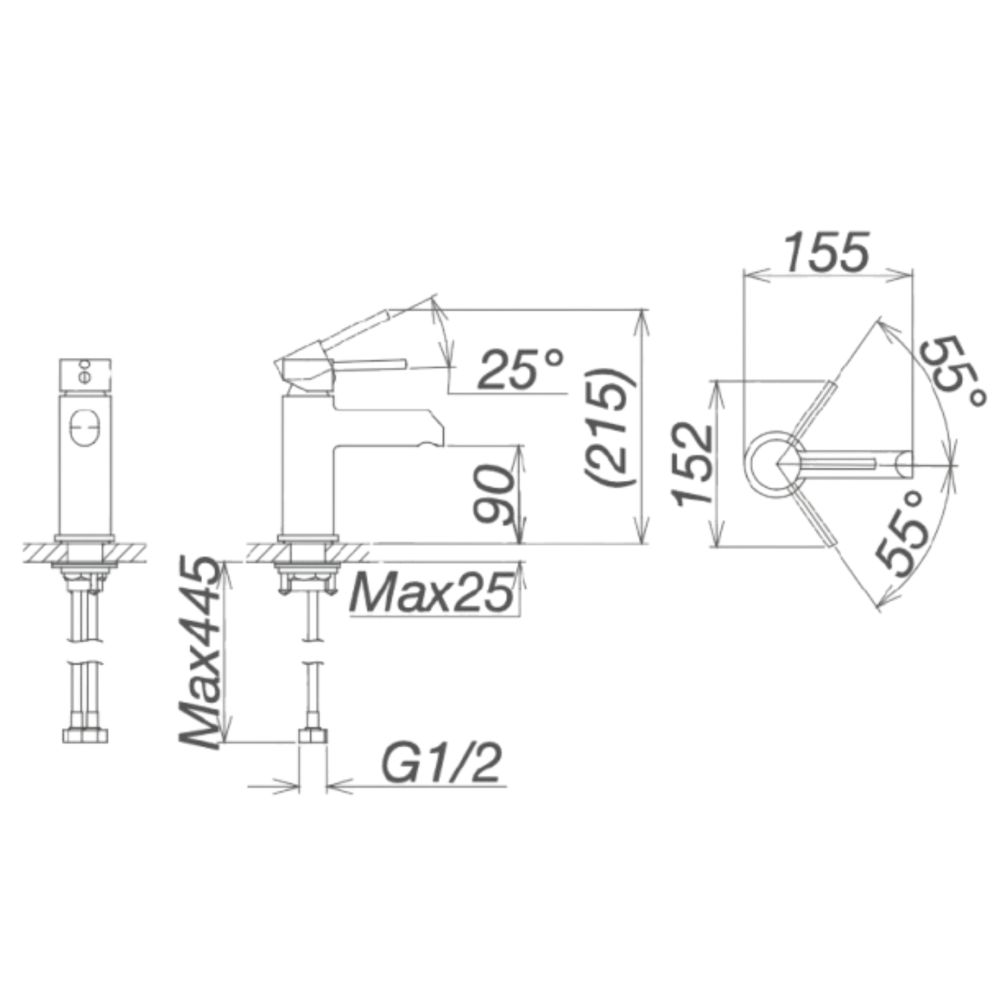 Vòi chậu lavabo nóng lạnh Viglacera VG141 VG141 - 2